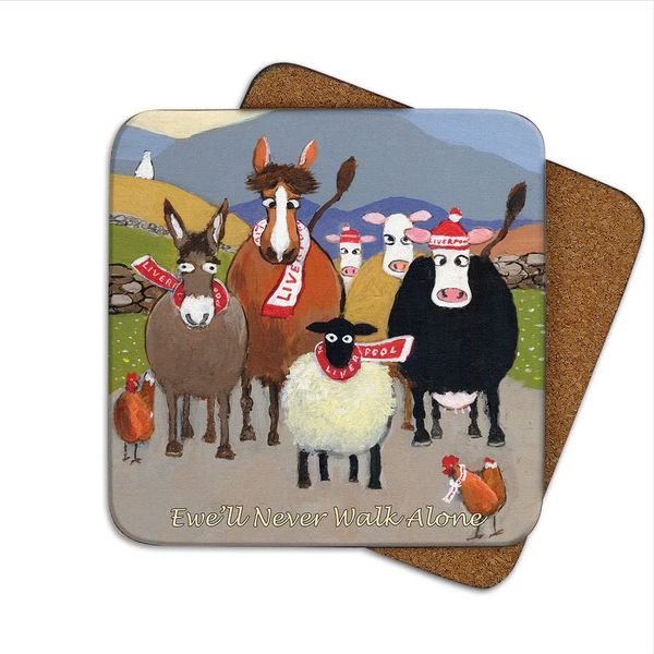 Ewe'll Never Walk Alone Coaster by Thomas Joseph - Funny Sheep