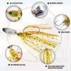 TABKSOLA ChatterBait, pre-installed spinner bait, bass bait set with metal plates, suitable for bass, pike, catfish and other predatory fish baits.