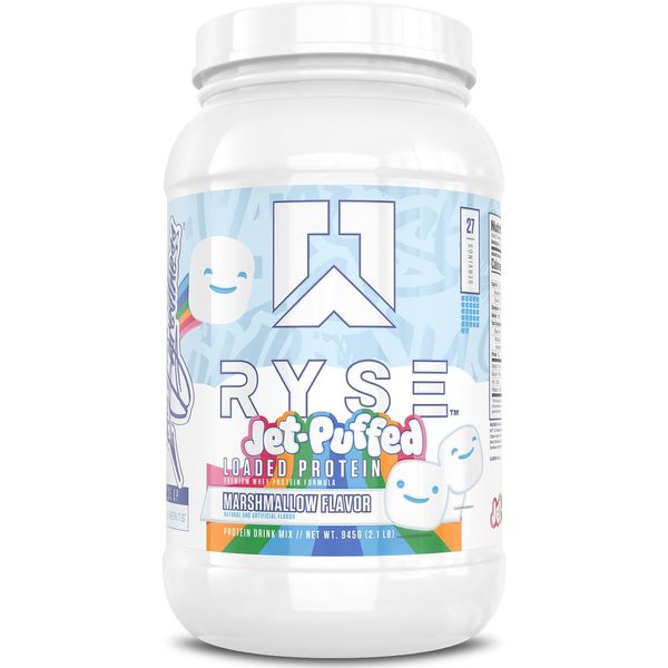 RYSE Loaded Protein Powder - Jet-Puffed Marshmallow - 25g Whey Protein Isolate &