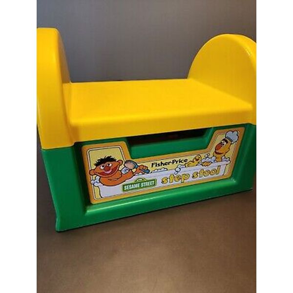 Vintage Sesame Street Bert & Ernie 1984 Fisher-Price Step Stool