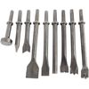 9 Pcs Pneumatic Chisel Tool Set Air Hammer Punch Chipping Bits Set 0.39In Shank