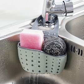 Home Storage Drain Basket Kitchen Sink Holder Adjustable Soap