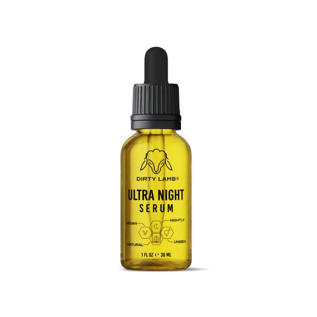 Dirty Lamb | Ultry Night Face Serum, 1 oz | Hydrates and Protects | Natural, Cruelty-free, Vegan, Unisex