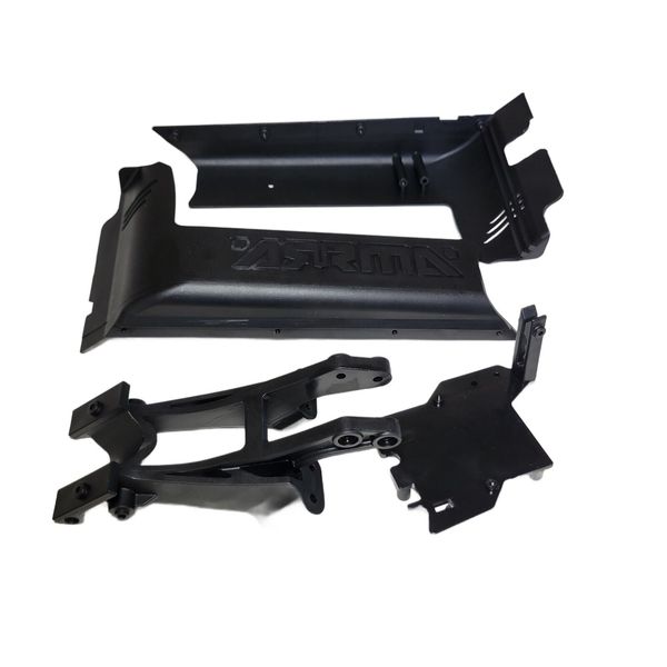 Arrma Kraton 6s EXB V6 Chassis Side Mud Guards ESC Tray & Wing Mount / BLX