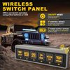 Wireless 6 Gang Switch Panel, LED Light Bar Switch Panel Remote Control Box, USA