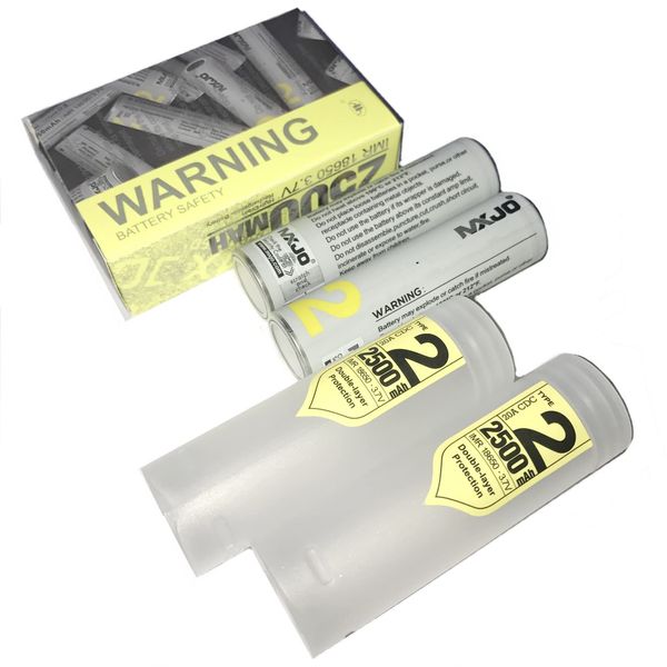 SOOCOOL Authentic MXJO2500, Flat Top 3.7V Real 2500mAh 3.7V Rechargeable 18650 Battery(2 Pack)