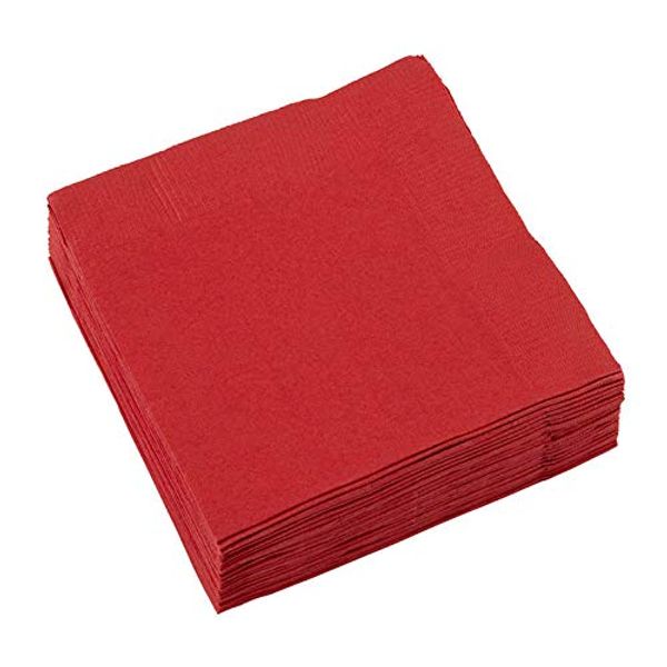 PARTY DISCOUNT Napkins, Apple Red, Pack of 20