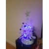 Tabletop 18" Christmas Artificial  Tree   With Tree Collar, Light Deco Bundle