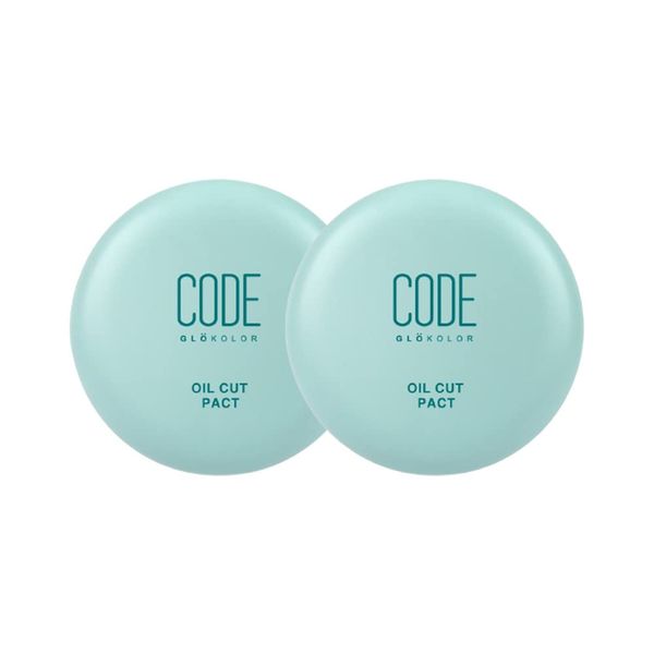 [CODE GLOKOLOR/Code Glow Color Official] Oil Cut Pact 8g 2 Pieces Oil Cut Pact 8g Set of 2 Korean Cosmetics Korean Skin Care Powder Oil Cut No Pores No Shine No Drying Sara Skin Oily Skin Coverage Adhesion Makeup Repair Makeup Easy