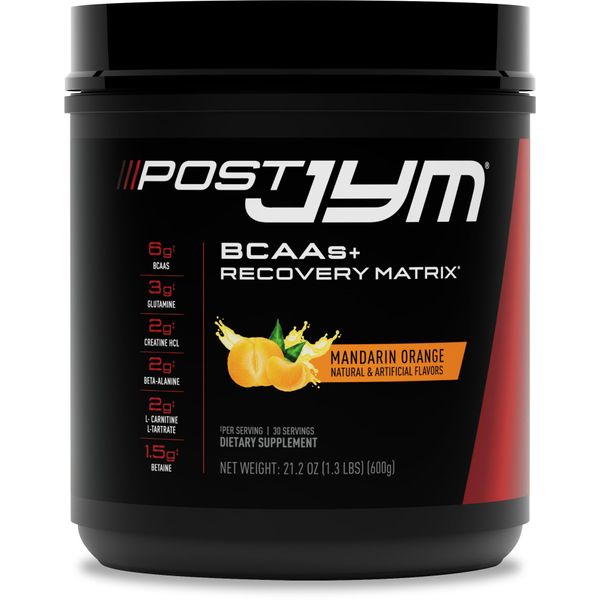 Post JYM Active Matrix - Post-Workout with BCAA's, Glutamine, Creatine HCL, Beta-Alanine, and More | JYM Supplement Science | Mandarin Orange Flavor, 30 Servings, 1.3 Pound (Pack of 1)