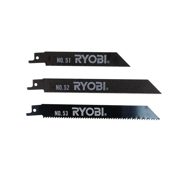 Kyocera 66400207 Old Ryobi Reciprocating Saw Blade Set, Set of 3, For Ironwork and Woodworking