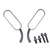 Black Motorcycle Mini Oval Mirrors For Harley Davidson Softail Breakout V-Rod A+