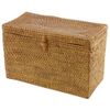 Basket with Lid, Small Items, Basket, Makeup Box, Ata, Asian Goods, Ethnic, Natural, Rectangular