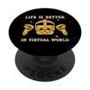 VR Gamer Video Gaming Headset Virtual Reality PopSockets Standard PopGrip