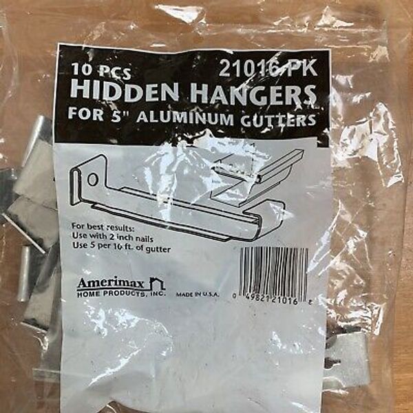 Amerimax Hidden Gutter Hanger 10 in bag 21016