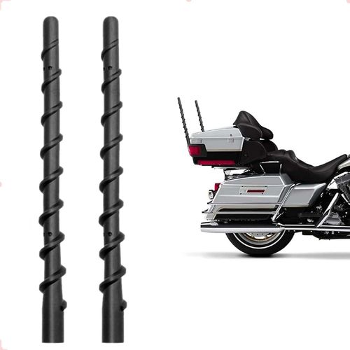 VAGMI 9-inch Rubber Flexible Motorcycle Antenna Compatible with Harley Davidson 1989-2024 Touring Electra Glide Ultra Classic 2-Pack