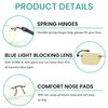Eyekepper 12 Pack Blue Light Reading Glasses Rimless Yellow Tinted Computer Readers +1.75
