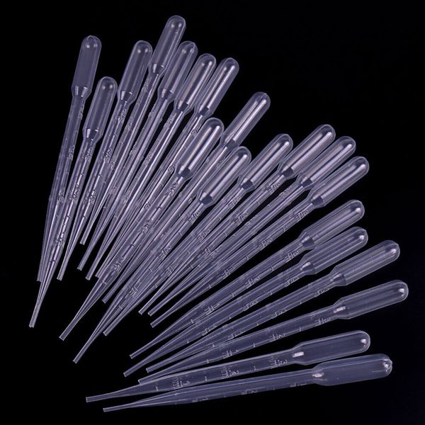 200Pcs 3ml Disposable Plastic Eye Dropper Set Transfer Lab Graduated Pipettes US