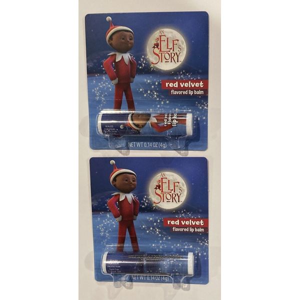 ELF ON A SHELF  Red Velvet Flavored Lip Balm New in Sealed Package Lot Of 2