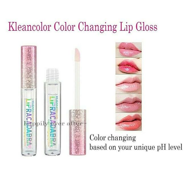 Kleancolor LIPRACADABRA-COLOR CHANGING LIP GLOSS - 2 PCs! Magic Lipstick
