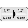 HAZET 958-1 50 mm Adapter - Chrome-Plated