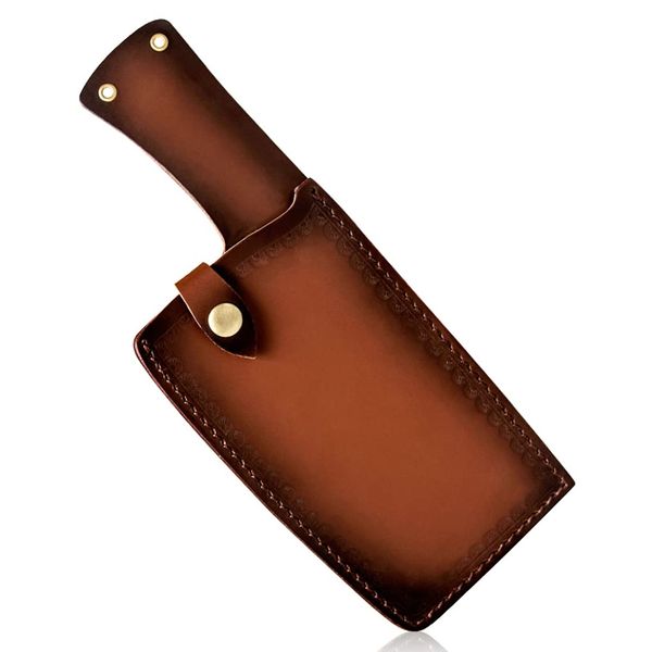 DUOLEIMI Chinese Knife Cover, Knife Case, Leather, Knife Cover, Knife Cover, 7.5 x 4.3 inches (19 x 11 cm), Chef's Knife Case, PU Leather, Cutlery, Safety Case