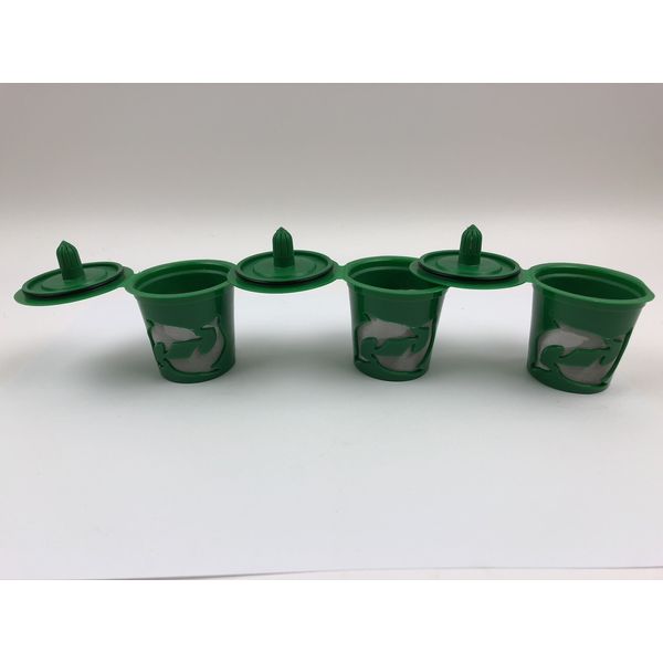 3 Piece K-cup Coffee Filter Pod Keurig 2.0 1.0 Replacement Reusable Green