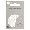 Tulip AC-013E Stitch Markers, White, Small