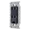 Panasonic WTL153249H Double Outlet with Embedded Ground Terminal Insulated Frame Gray