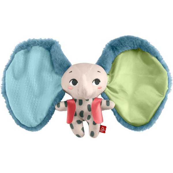 Fisher-Price Baby Sensory Toy Planet Friends All Ears Lovey, Plush Elephant for Newborns Ages 3+ Months, Made of 90% recycled Plastic and FSC certified packaging, HKD63