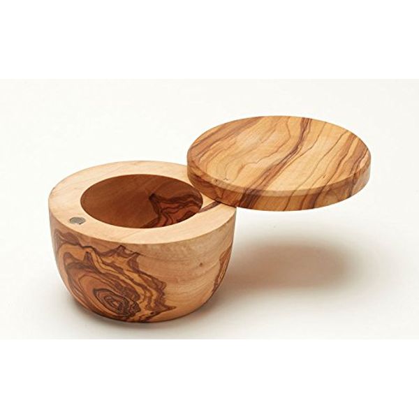OLIVEWOOD Salt Pot With Not-Removable Lid - approx. 10x7cm