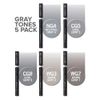 Chameleon, Gray Tones Set, Pens - Pack of 5