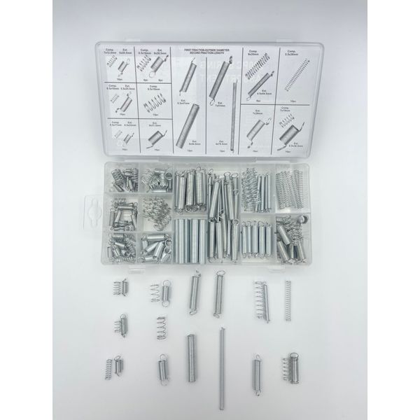 Spring Set:20 Types,200 Pieces,with Storage Box,Compression Spring,Extension Spring,Coil Spring,Compression Spring Set,Coil Spring Set,Coil Spring Set