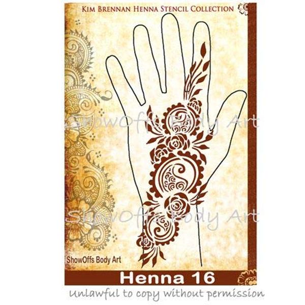 Body Painting Airbrush Stencil - Henna 16