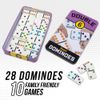 University Games Double 6 Dominoes Tin, White