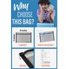 Fireproof Document Bag Envelope Size 2000°F Rated Water & Fire Resistant Small