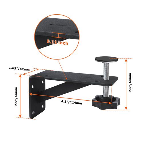 VANROUG 2 Pcs Undermount Sink Brackets, Undermount Sink Repair kit, Undermount Sink Support,Sink Bracket for Kitchen, Undermount Sink Brackets for Narrow Cabinet Effectively Share Sink Weight(Black)