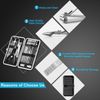 Manicure Pedicure Kit: 18 Stainless Steel Tools with Luxurious Case