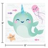 Creative Converting Narwhal Party Beverage Napkins, 16 ct