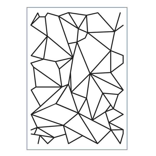 Vaessen Creative Love It Collection Graphic Lines Embossing Folder, Multi-Colour, Size A6