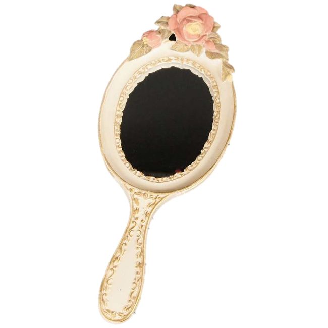 Elegant Interior 77086HM Classic Hand Mirror Rose Makeup