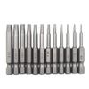 12PCS Steel Tamper Proof Security Drill Bit Set Torx Screwdriver Flat Head 1/4" Hex Accessory Kit Accessories