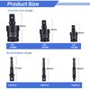 eROOSY 6 PCS Impact Universal Joint Socket Adapter Set，Includes 3pc Universal Joint Socket Set and 3pc Drill Adapter，1/4" 3/8" 1/2"