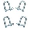 AB Tools 13mm Galvanised Dee D Shackle 4 Pack Chandlery Marine Rigging Shackle