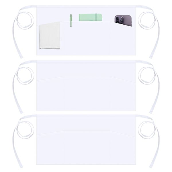 Syntus 3 Pack Server Aprons, White