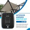 for All Solera 40AMP Power RV Awning Interior Replacement Switch Kit with Plate