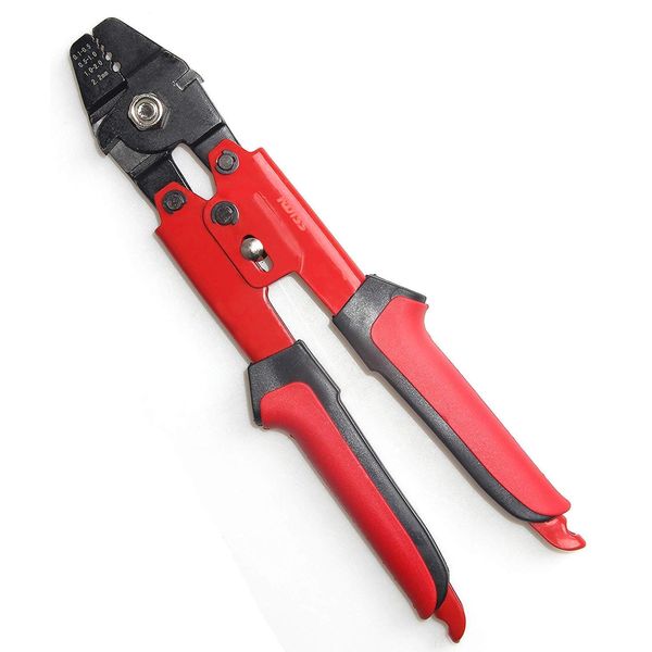 IWISS Wire Clamp Cutter, Wire Rope Cutter, Aluminum Sleeve, Crimping Machine, 0.004 - 0.09 inch (0.1 - 2.2 mm) Diameter WX-250R Genuine Product