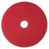 3M 08391 Low-Speed Buffer Floor Pads 5100, 16-Inch Diameter, Red, 5/Carton
