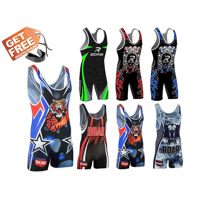 ROAR Athletic Men's Wrestling Singlet Suit Bodywear Uniform