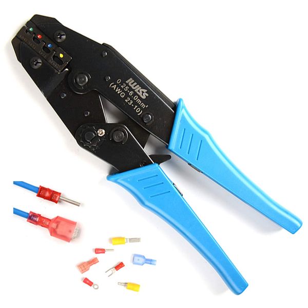 IWISS HS-40J Crimping Terminal Crimping Pliers with Insulated Coating End Sleeve Crimping Tool with Crimping Mark 0.25 - 6.0 mm2